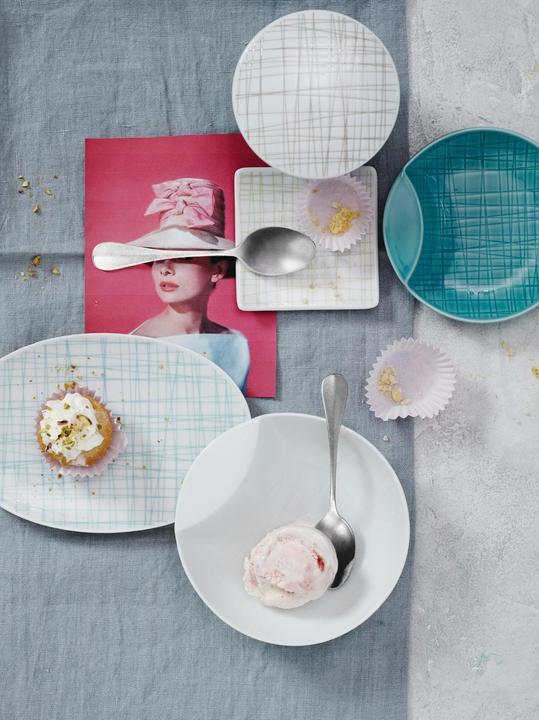 Image du produit Rosenthal Assiette carrée 31 cm - Mesh Line Aqua (1 x, 31 cm)