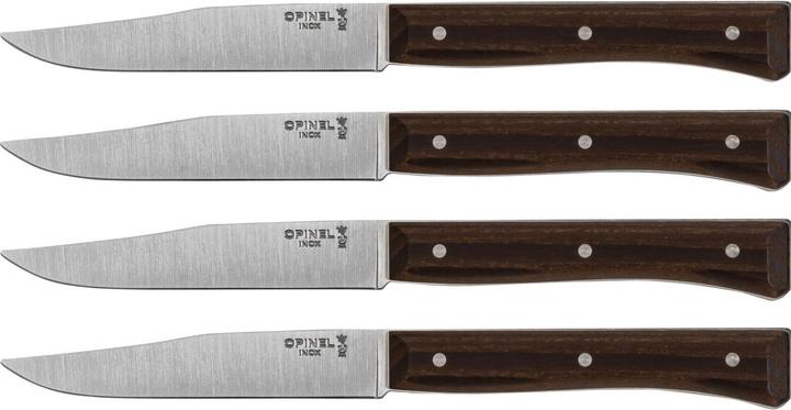 Actual product image Opinel Facette dark ash, smooth, Box of 4 (4 Piece, Knife)