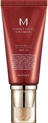 Missha M Perfect Cover Bb Cream Spf42/Pa+++ Crema Bb Multifunzionale 25 Beige Caldo 50Ml (25 Warm Beige)