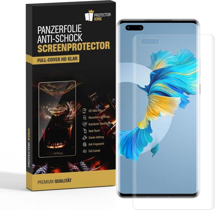 Produktbild Protectorking 6x Panzerfolie Anti-Shock Full Cover HD Klar (6 Stück, Huawei Mate 40 Pro)
