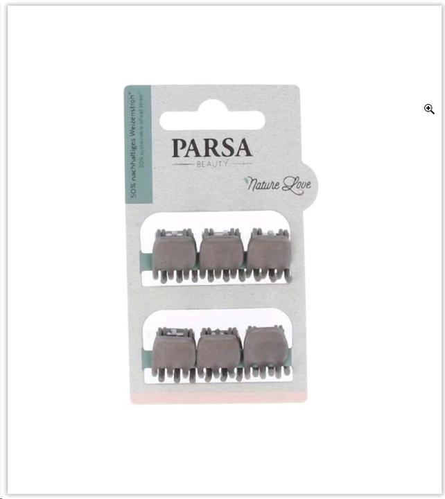 Produktbild Parsa Beauty PARSA Nature Love Haarklammer, taupe Klein, 6 Stk., aus Weizenstroh (6 Stk.)