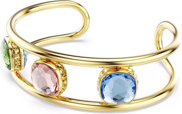 Immagine prodotto Swarovski Chroma Armreif Kissenschliff Grün Gold (16.50 cm, Metallo Swarovski)