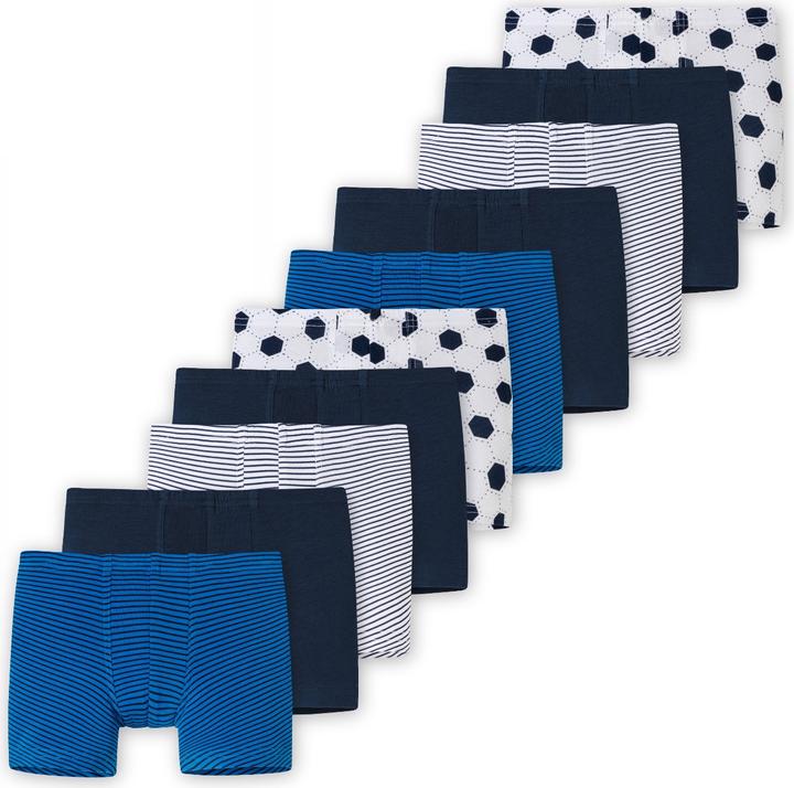 Actual product image Schiesser Pack of 10 Kids Boys 95/5 Organic Cotton Shorts / Pants (128, pack of 10)