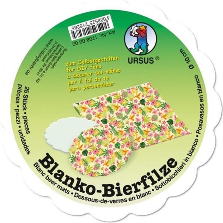 Produktbild Ursus Papp-Bierdeckel Wellenrand