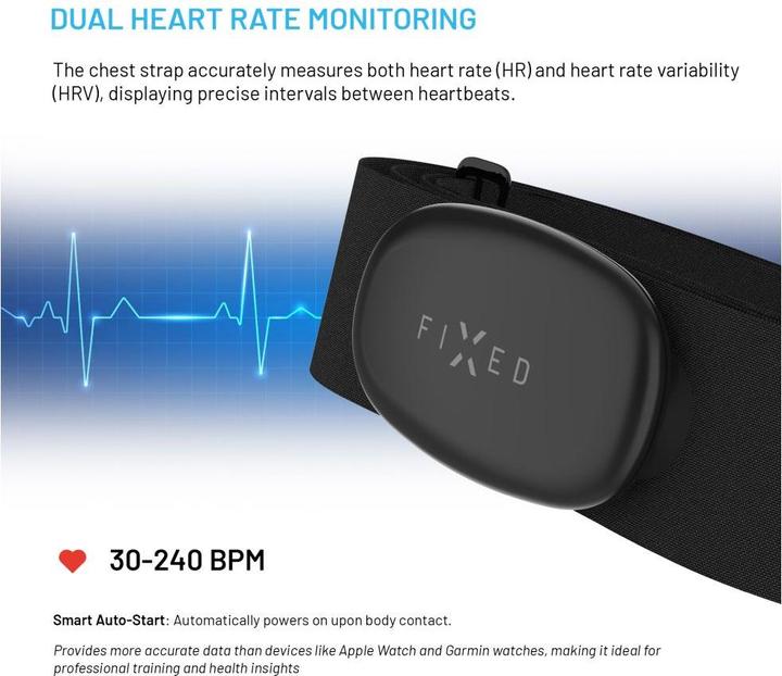 Produktbild Fixed Pulse Dual Brustgurt mit Herzfrequenzmessung HR+HRV-Messung