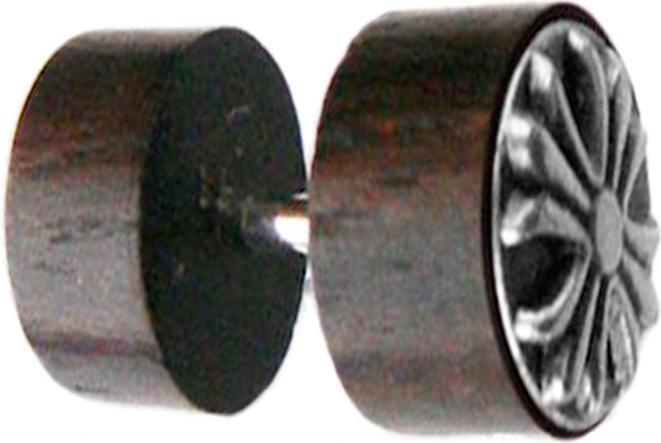 Image du produit Star Piercing Fake Plug Kreuz aus Narra Holz (sans laiton, Organique)