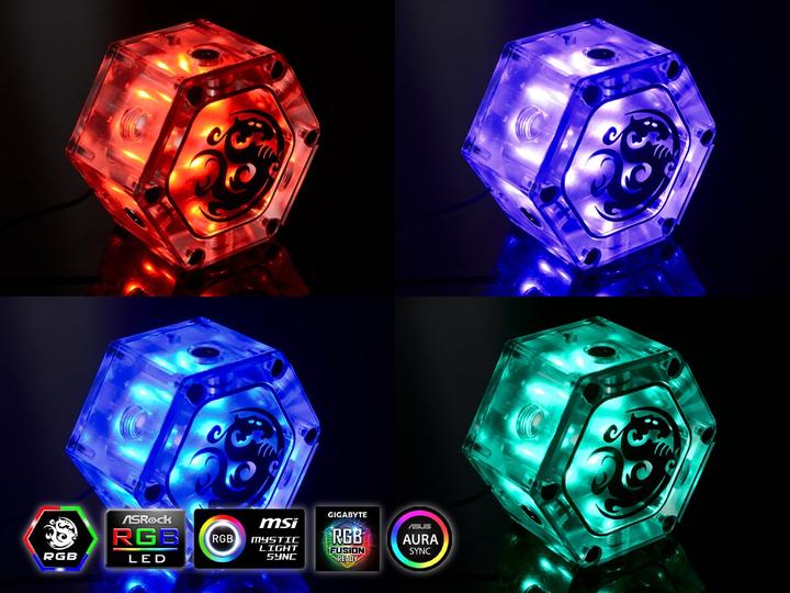 Image du produit Bitspower Accessoire RGB hexagonal pour réservoir d'eau