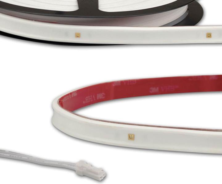 Actual product image Isoled LED UV-C MiniAMP Flexband strip 270nm, 12V DC, 3W, IP54, 58cm, white, one. cable + maleAMP (58 cm)
