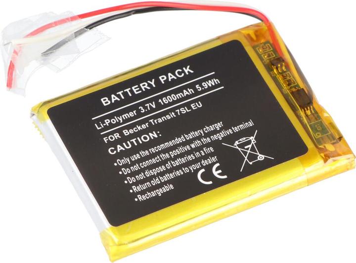 Image du produit AccuCell Batterie compatible avec le navigateur Becker Transit 7SL UE Li-Polymer 3.7V 1600mAh 5.9Wh