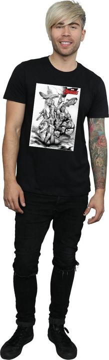 Actual product image Mens Avengers Assemble Team Sketch T-Shirt (XL)