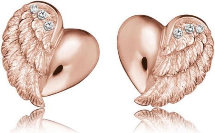 Produktbild Engelsrufer Ohrstecker Herzflügel Rosé Gold (925er Silber)