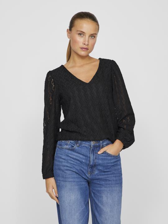 Actual product image Vila V-neck top with long sleeves (S)