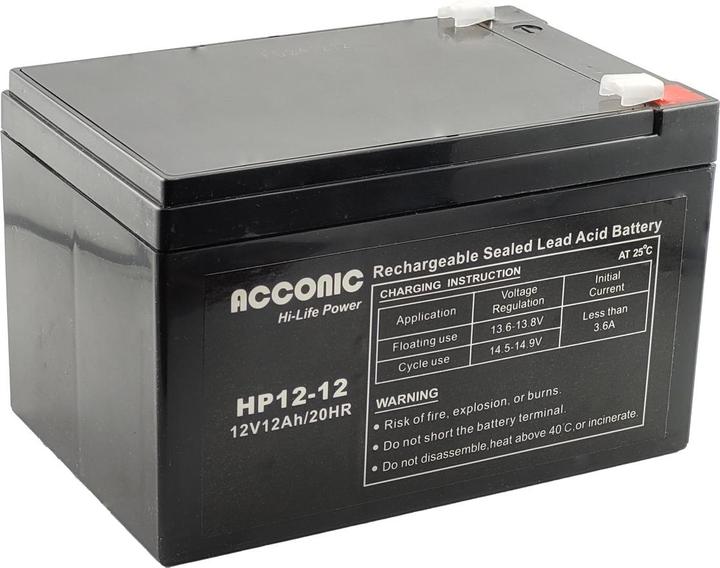 Acconic HP12-12 Hi-Life Power AGM 12V 12Ah USV-Batterie (12 V, 12 Ah)
