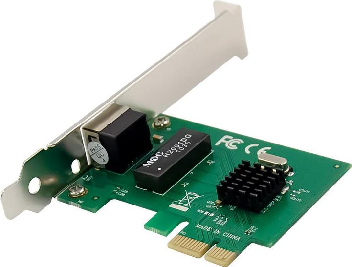 Actual product image InLine Gigabit network card, 1x RJ45 1Gb/s, PCIe x1, incl. low profile slot bracket (PCIe)