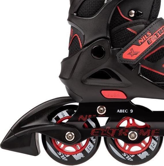 Produktbild Nils Inlineskates Extreme NA14174 schwarz-rot - PU76 mm/82A (M 35-38) (35)