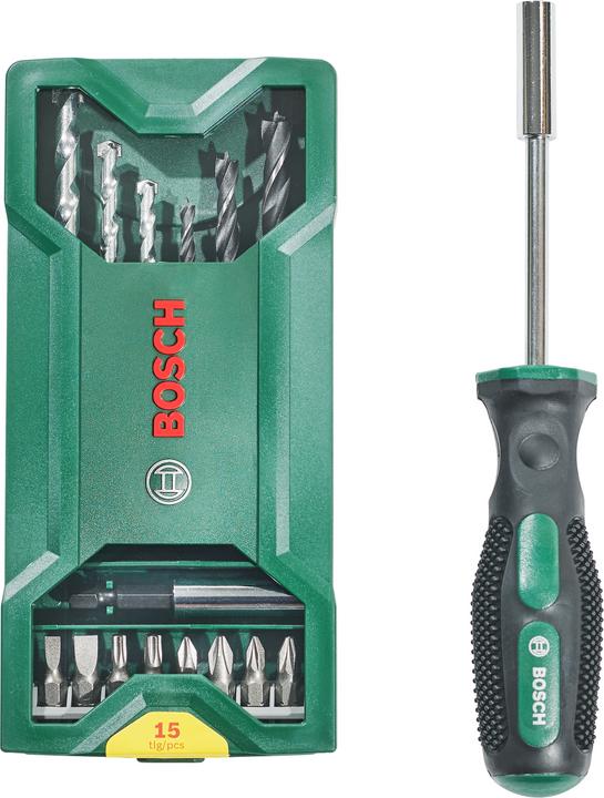 Bosch Zubehör 15-tlg. Mini-X-Line Mixed Set + Handschrauber (5-8 mm (Steinbohrer))