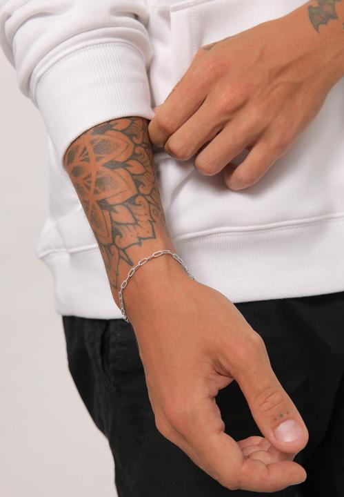 Immagine prodotto Kuzzoi Bracciale Uomo Catena a Maglie Ovale Argento 925 (19 cm, Argento 925)