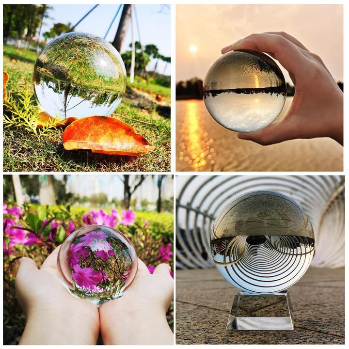 Produktbild Intirilife Glaskugel mit Ständer 100 mm