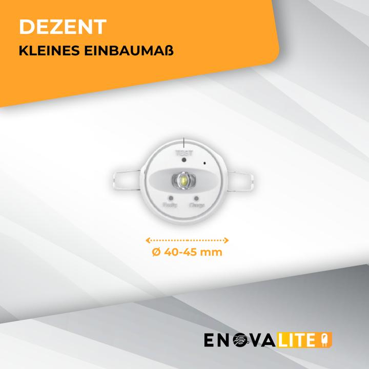 Immagine prodotto Enova ELED 200106 - Faretto di emergenza a LED da incasso alla prova. (150 lm)