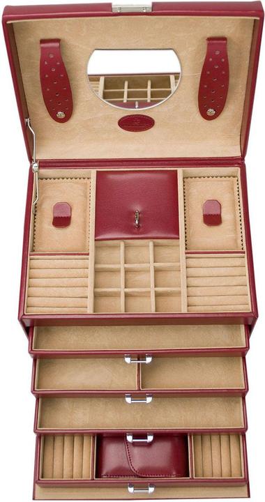 Image du produit Windrose Coffret à bijoux Merino 13 - Rouge