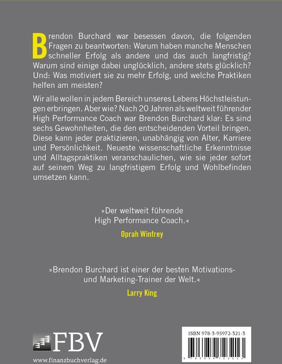 Produktbild High Performance Habits (Deutsch, Brendon Burchard, 2020)
