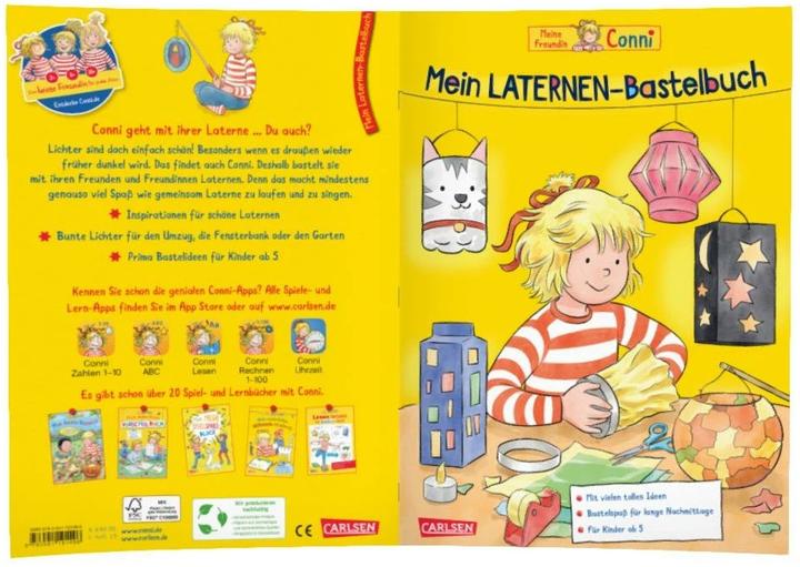 Produktbild Conni Gelbe Reihe (Beschäftigungsbuch): Mein Laternen-Bastelbuch (Deutsch, Hanna Sörensen, Ulrich Velte, 2023)