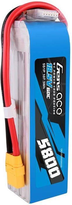 Productafbeelding Gens Ace 5800mAh 60C 18,5V 5S1P Lipo accu met XT90 stekker (18.50 V, 5800 mAh)