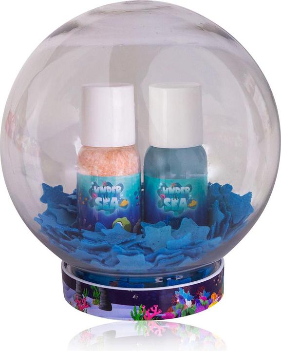 Accentra Badeset UNDER THE SEA in Geschenkbox "Schneekukgel", inkl. 30ml Schaumbad, 40g schäumendes Badesalz (Haarpflege set)