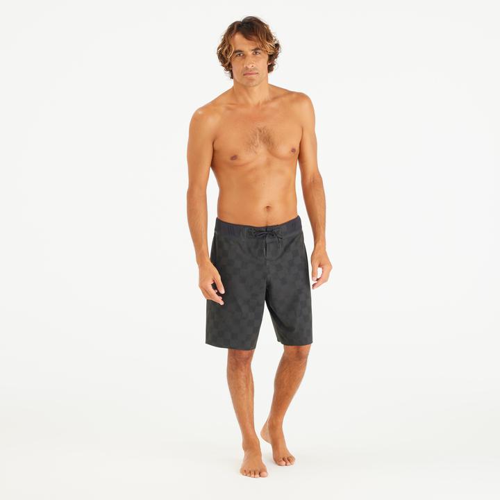 Image du produit Olaian Boardshort Surf 900 Long 20" Homme - Morpho Checky Noir (46)