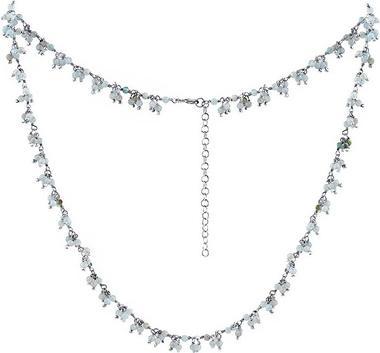 Silvego Silver necklace with genuine Aquamarine Bern INS1015NAQ