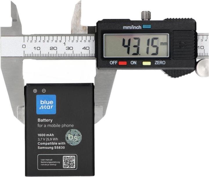 Actual product image Battery Blue Star BLUE STAR PREMIUM battery for SAMSUNG S5830 Galaxy Ace / Galaxy Gio S5670 1600 mAh