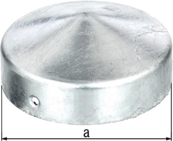 Actual product image GAH Post cap Ø 100 mm round flat shape hot-dip galvanised