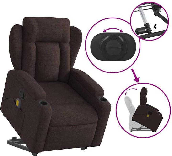 Image du produit VidaXL Fauteuil de massage avec releveur Tissu