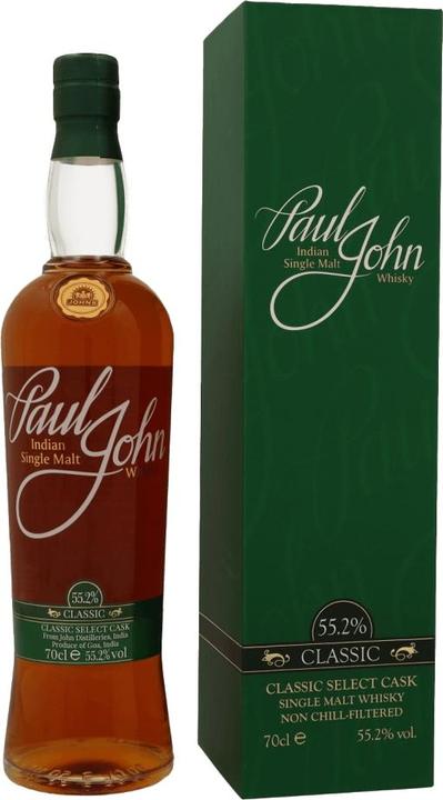Immagine prodotto John Distilleries PAUL JOHN CLASSIC Select Cask Indian Single Malt Whisky 70 cl / 55,2% India (Single Malt, 1 x 70 cl, 1 x 75 cl)