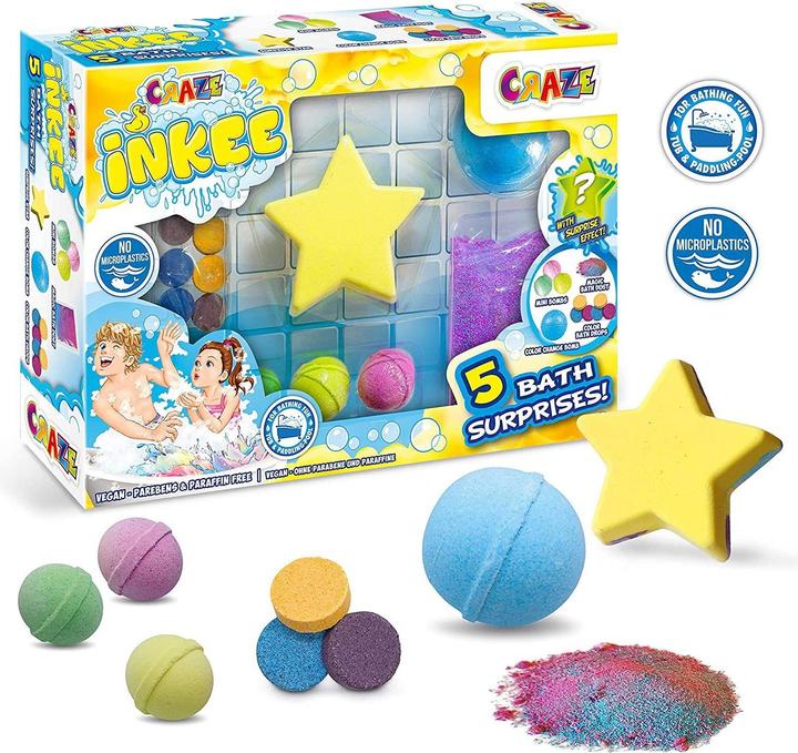 Immagine prodotto Craze Set di 5 sorprese da bagno Inkee (Sali da bagno)