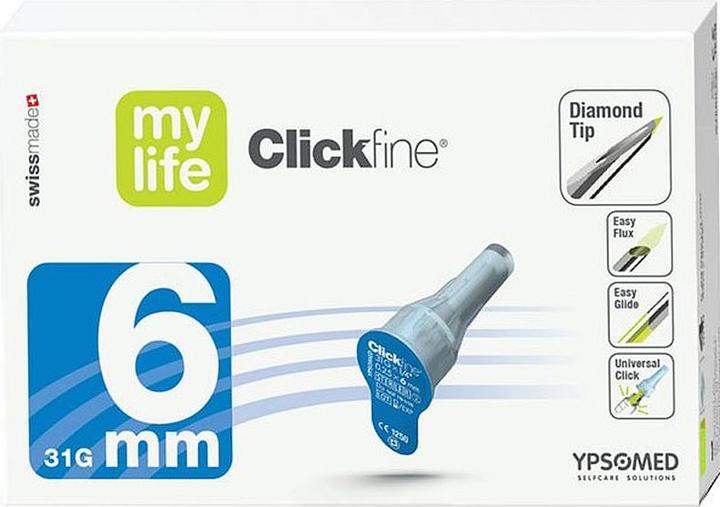 Immagine prodotto Mylife Aghi da penna Clickfine 6mm 31G (Aghi a penna + aghi monouso)