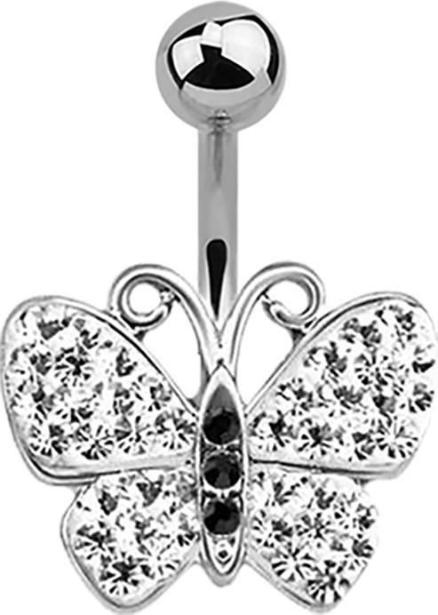 Produktbild Star Piercing Banane silber Schmetterling silber (ohne Messing, Chirurgenstahl 316L)
