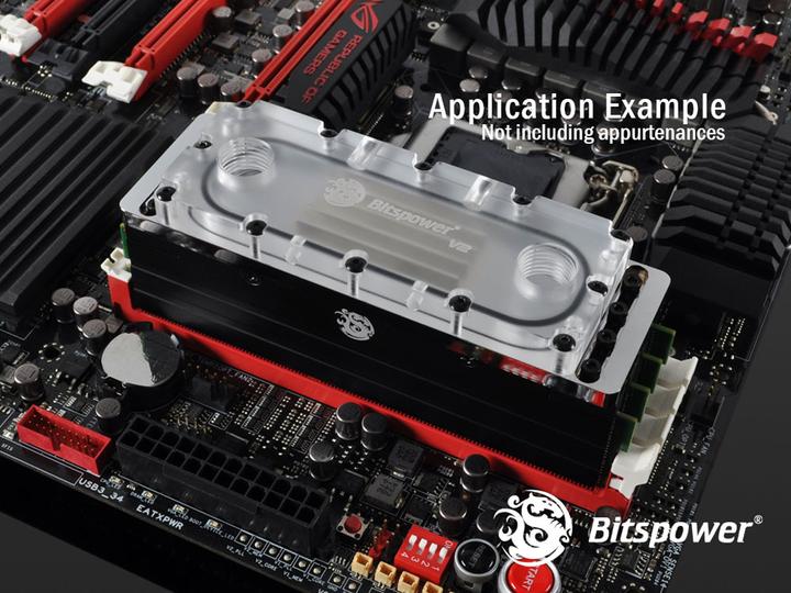Produktbild Bitspower Universal RAM Module Water Cooling Set for 4 Banks 4-DIMMs V2 Clear
