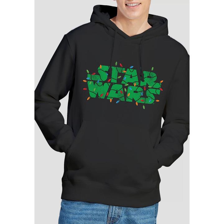 Actual product image Star Wars Mens Christmas Lights Logo Hoodie (XXL)