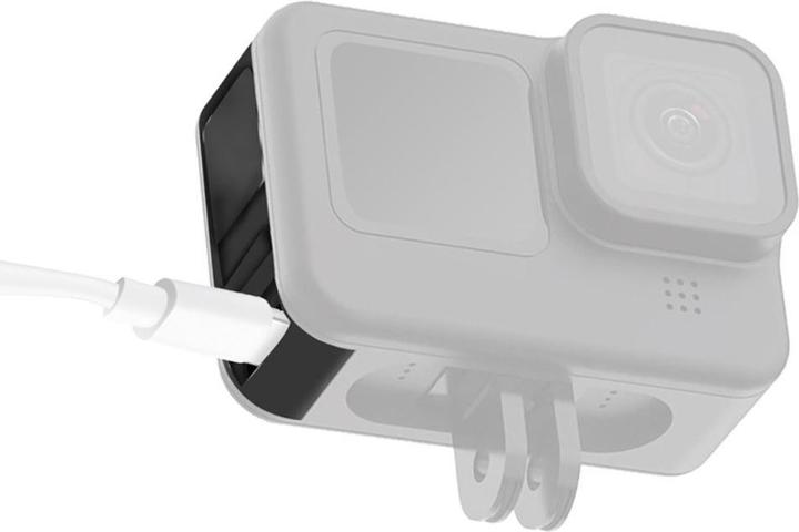 Ueli Express GoPro Hero 12 / 11 / 10 / 9 Couvercle de batterie en aluminium avec ouverture de chargement (Hero 9 Noir, Hero 10 Noir, Hero 11 Noir, Hero 12 Noir, Hero 13 Noir)