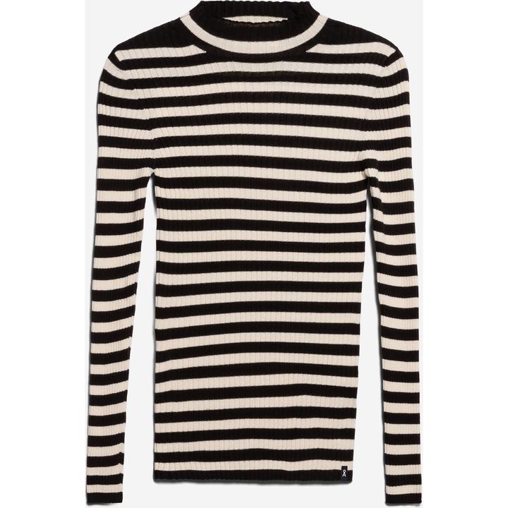 Image du produit Armedangels Alaania Pullover Stand-Up Collar Black/Oatmilk (L)