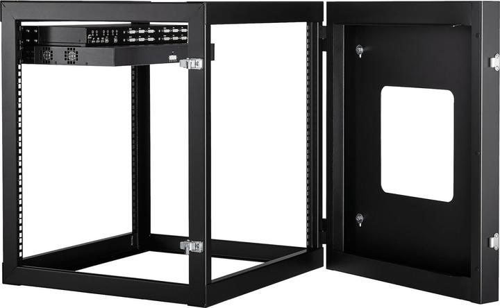 Actual product image StarTech 12 U open 19 inch server rack with hinge - 55cm deep (12 RU, 19 inch rack)