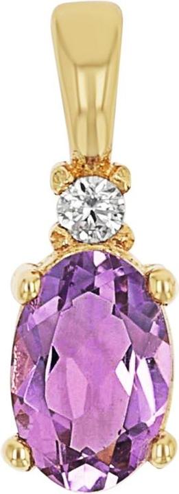 Produktbild Amor Anhänger für Damen, Gold 375, Zirkonia synth., Amethyst (Gold 375, 9 ct)