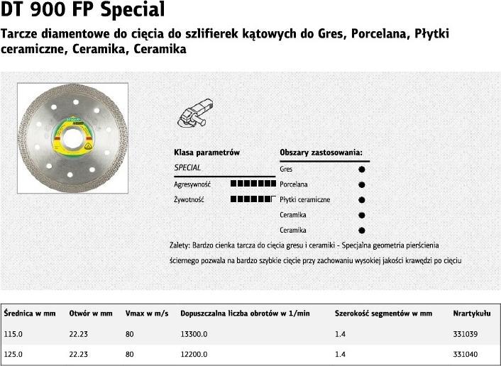 Productafbeelding Klingspor Diamant doorslijpschijf DT 900 FP 125mm