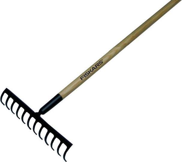 Actual product image Fiskars FS135751 Rake 12 teeth with wooden handle 1560 mm (FSL12)