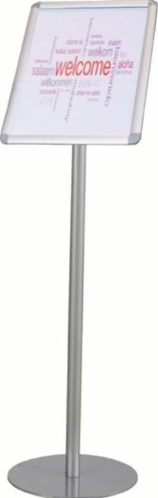 Twinco Prospektständer H900xB252mm silber mit Klapprahmen DIN A4 (A4)
