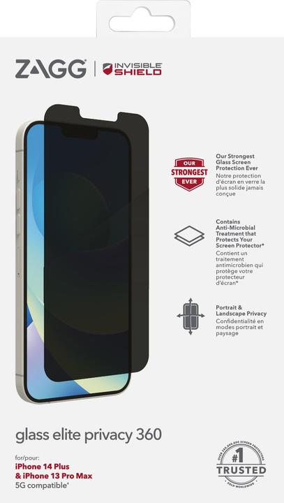 Produktbild Zagg Glass Elite Privacy 360 (1 Stück, Apple iPhone 13 Pro Max)