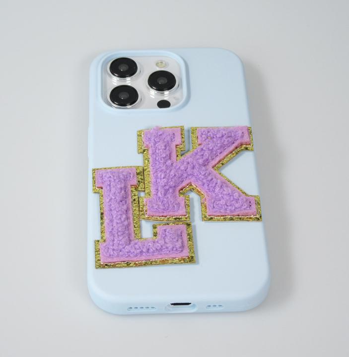 Produktbild PhoneLook Sticker Aufkleber für Handy/Tablet/Computer 3D gestickt Violett Buchstabe B