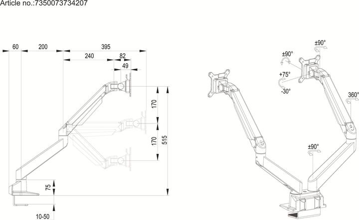 Actual product image Multibrackets MB Table Stand Duo (Table, 32")