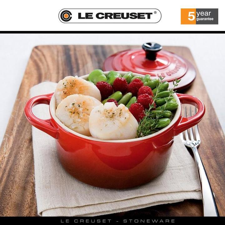 Actual product image Le Creuset Mini-Cocotte 4er Set "Cherry Red
